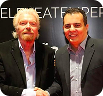 Dividindo palco com Richard Branson: Um dos homens mais relevantes do mundo.