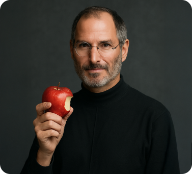 Steve Jobs representando o legado da Apple